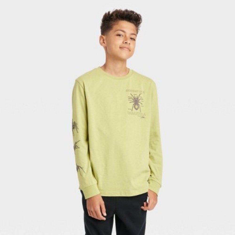 Boys' Tarantula Spider Long Sleeve Graphic T-shirt